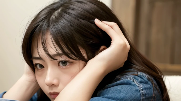 女風ユーザーが頭を抱えて悩んでいる画像