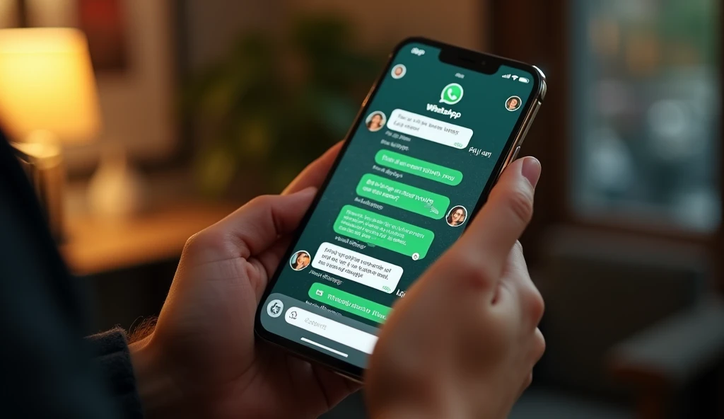 女風ユーザーと女性用風俗セラピストのメッセージ画面を手にしている画像