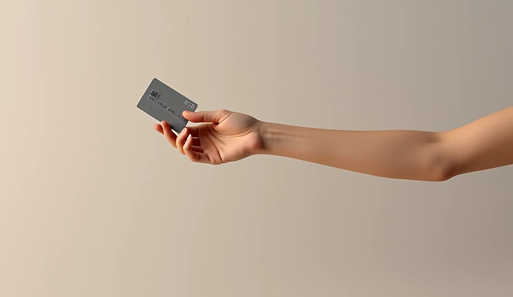 女風ユーザーがクレジットカードを手に持っている画像