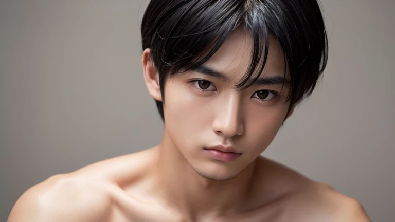 半裸のイケメン女性用風俗セラピストの画像