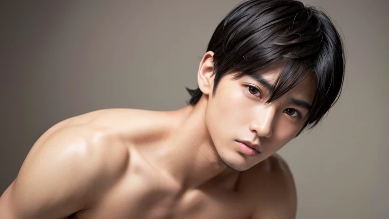 半裸のイケメン女性用風俗セラピストの画像