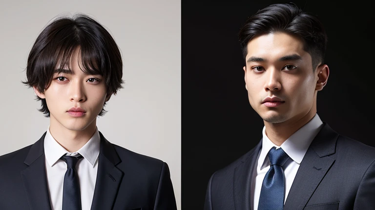 スーツ姿の女性用風俗セラピスト2名の画像