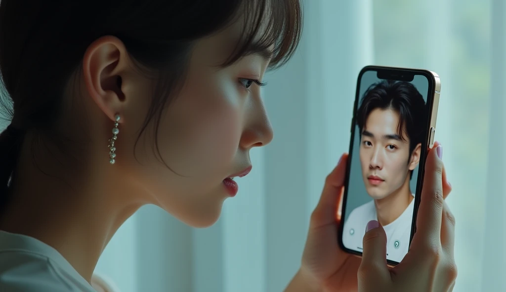 女性用風俗セラピストの写メ日記を見ている女風ユーザーの画像