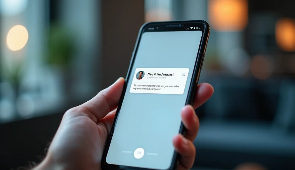 SNSのプロフィールが映ったスマホの画像