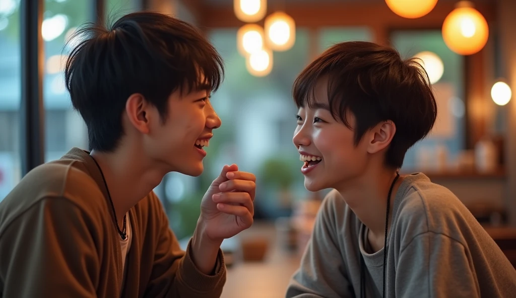 談笑している女風ユーザーと女性用風俗セラピストの画像