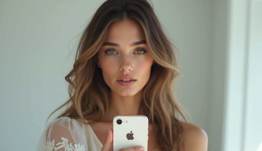 スマホを手に取る女風ユーザーの画像