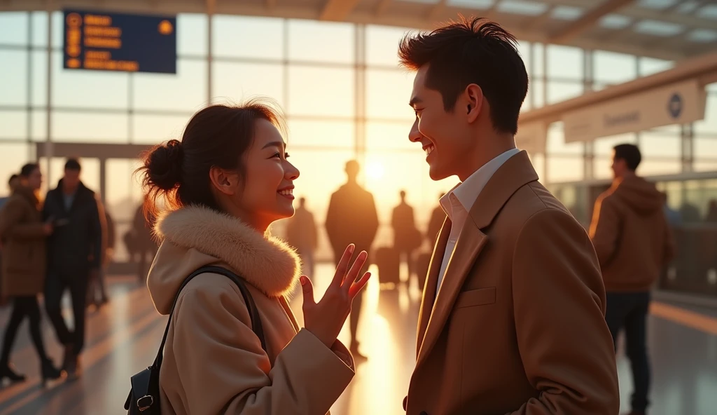 駅で待ち合わせをする女風ユーザーと女性用風俗セラピストの画像