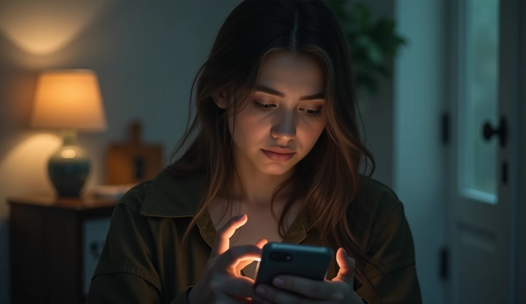 スマホを触っている女風ユーザーの画像