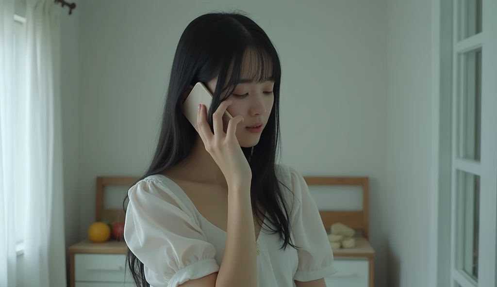 スマホで電話をかけている女風ユーザーの画像