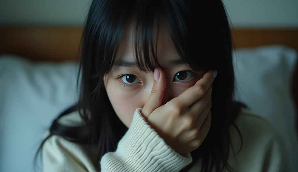 口元を抑えている女風ユーザーの画像