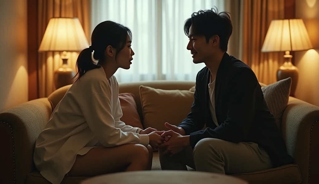 女風ユーザーにカウンセリングしている女性用風俗セラピストの画像