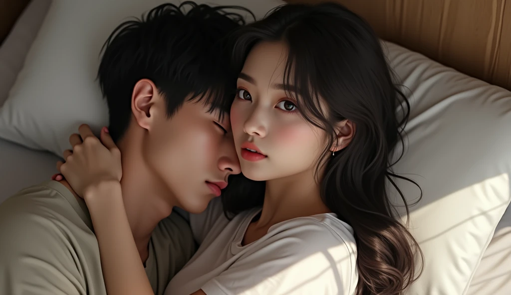 女風ユーザーが女性用風俗セラピストと抱き合いながら正面を向いている画像