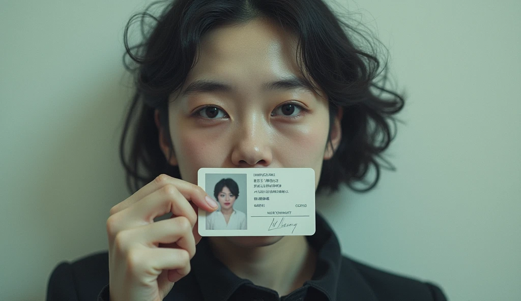 身分証を手にしている女風ユーザーの画像