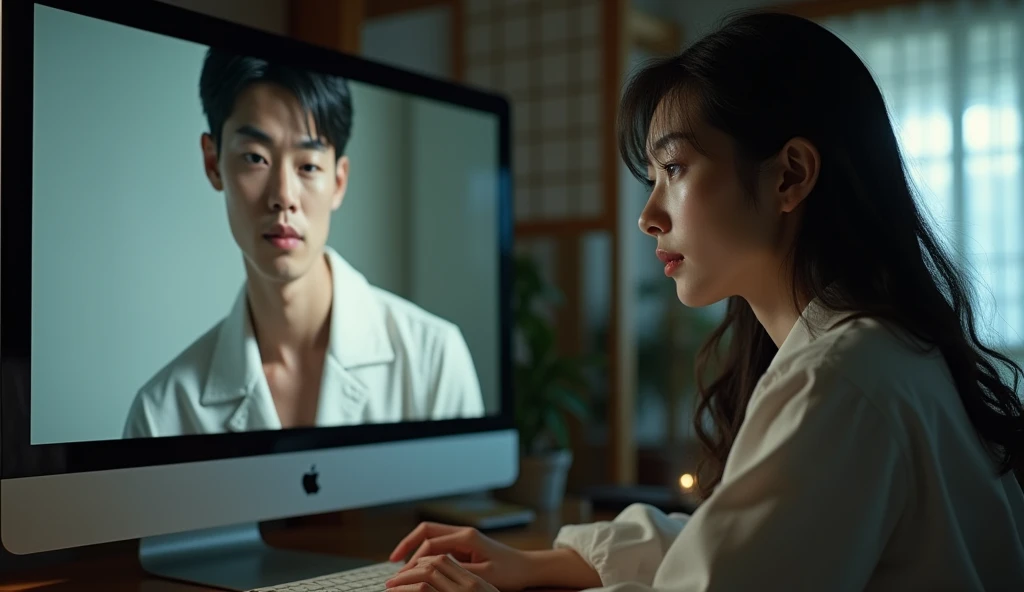 パソコンで指名する女性用風俗セラピストを探している女風ユーザーの画像