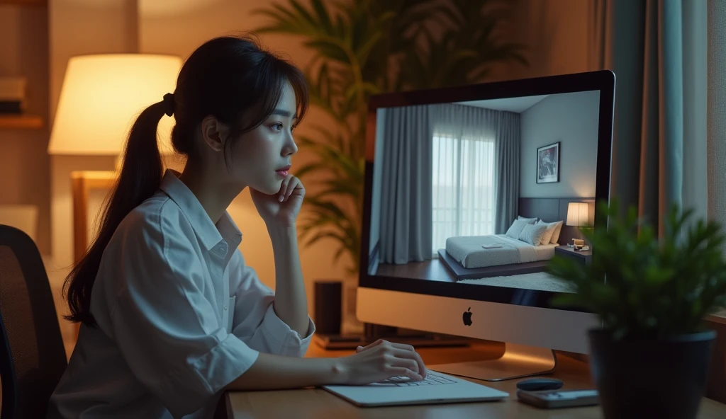 ラブホテルをインターネットで検索している女風ユーザーの画像