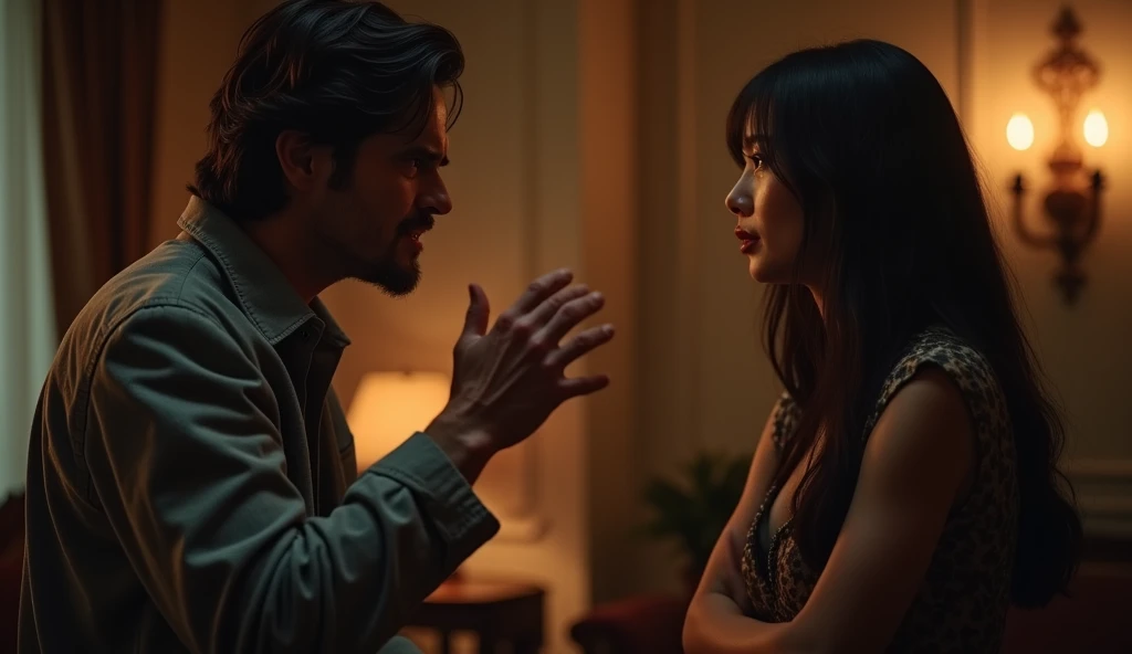 いがみ合っている女性用風俗セラピストと女風ユーザーの画像