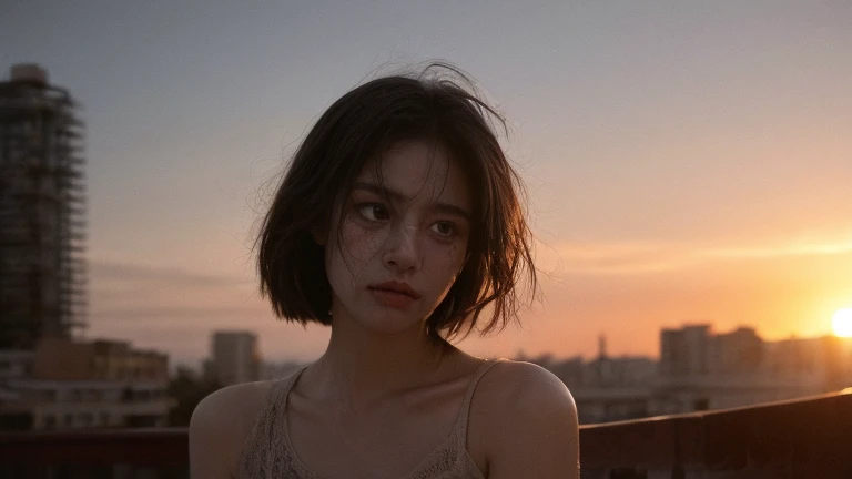 ストレスを抱えている様子の女性の画像