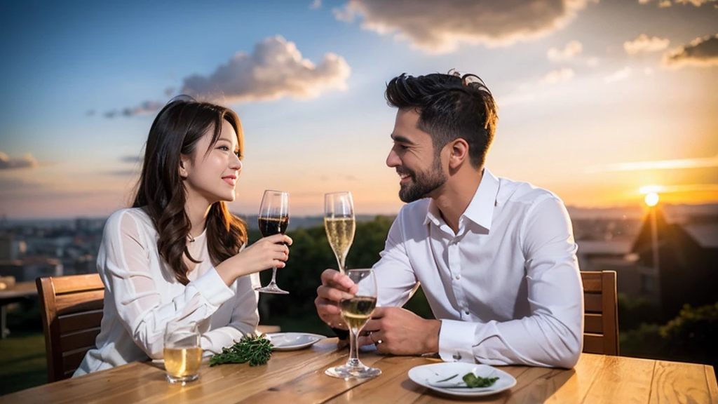 乾杯している女性用風俗セラピストと女風ユーザーの画像