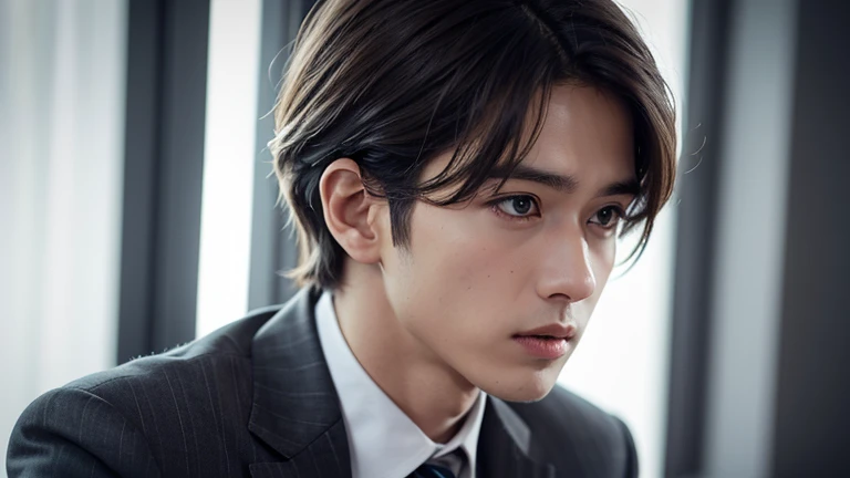 中性的な女性用風俗セラピストの横顔の画像