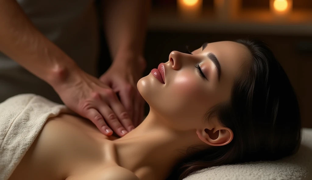 女性用風俗セラピストから性感マッサージを受けている女風ユーザーの画像