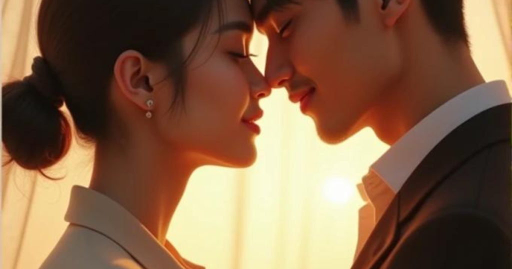 女性用風俗セラピストと女風ユーザーが頭をつけあい笑っている画像